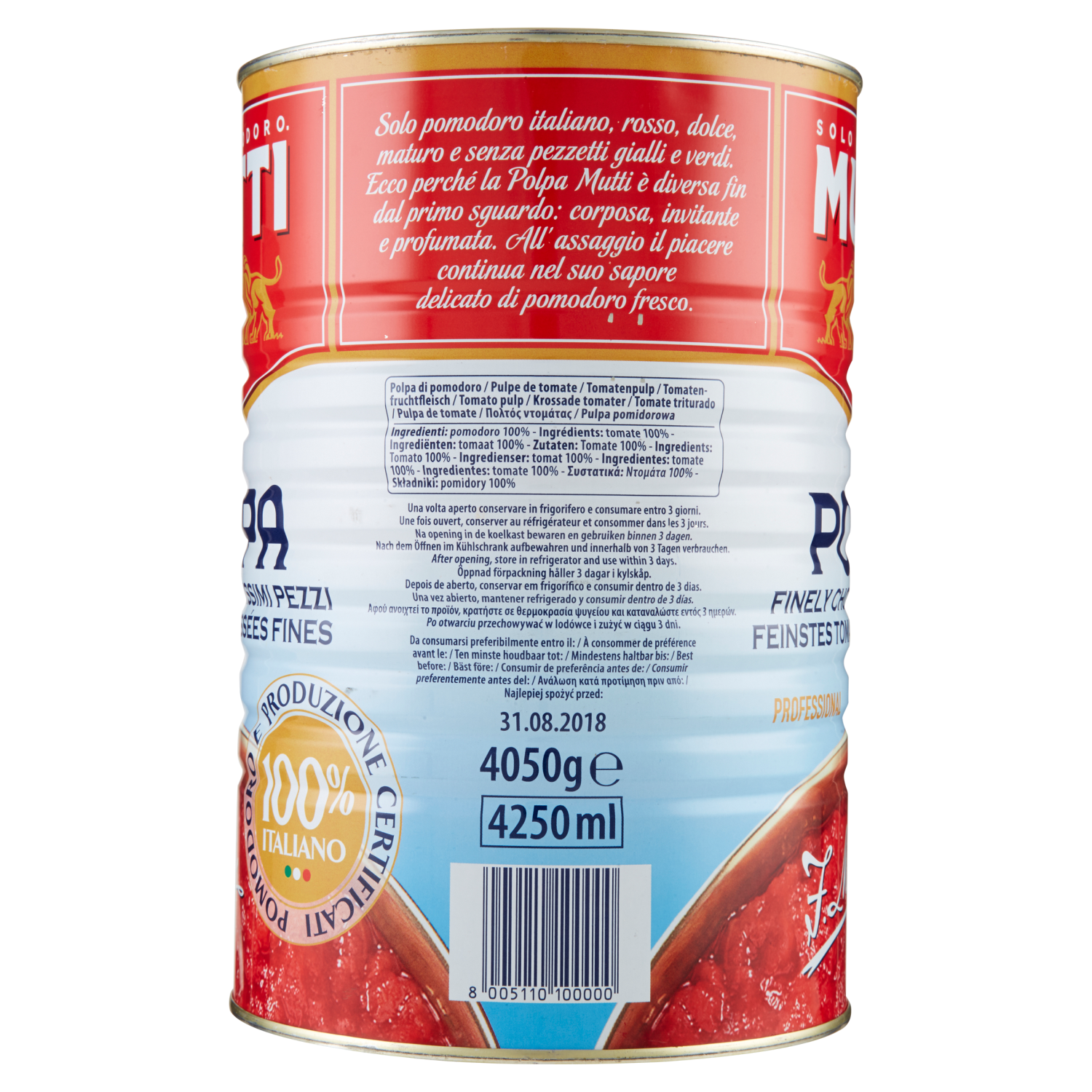MUTTI POLPA POMODORO FINE 4050GR - immagine 3