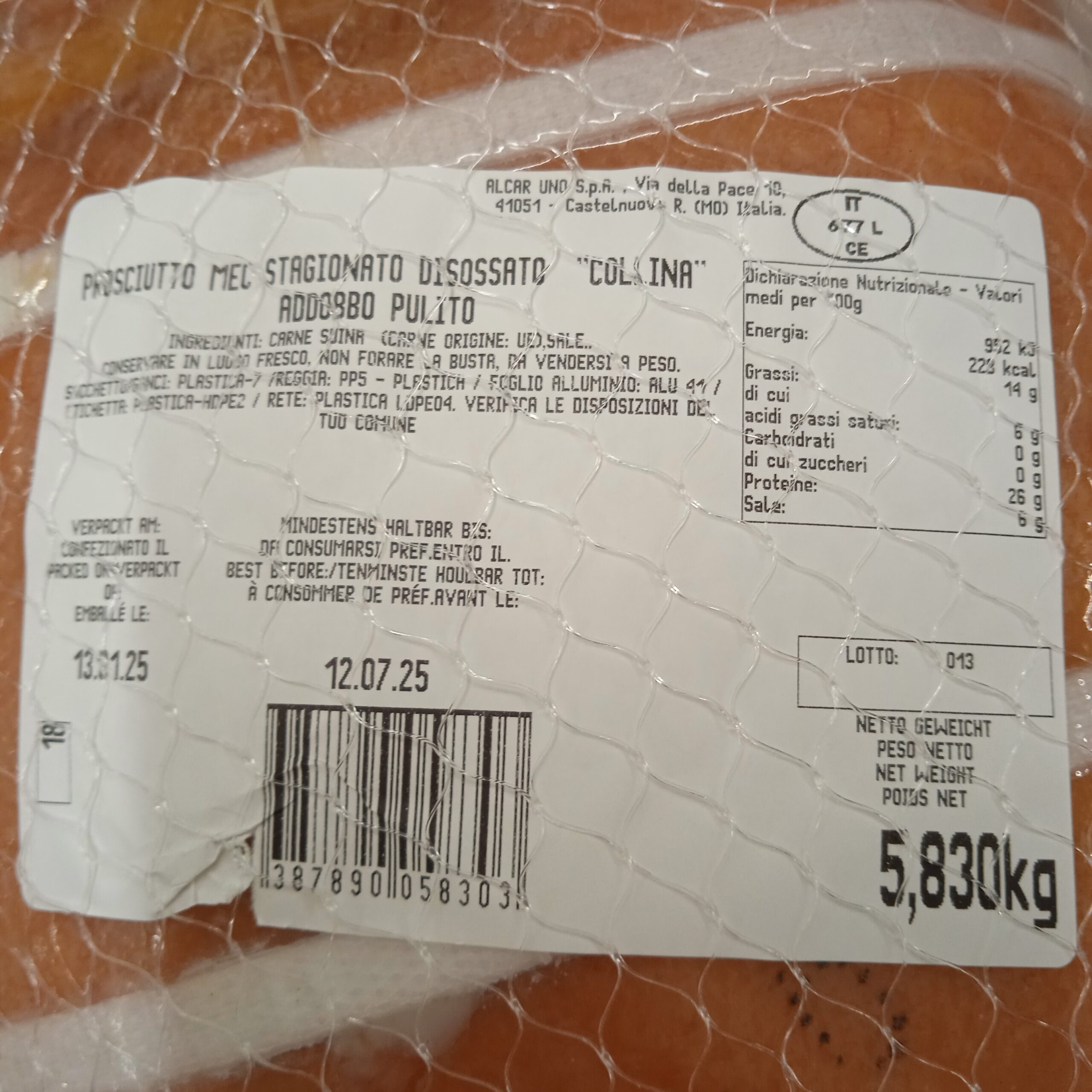 Prosciutto Crudo di Collina senza Osso MEC 6.2kg c.a. - immagine 3