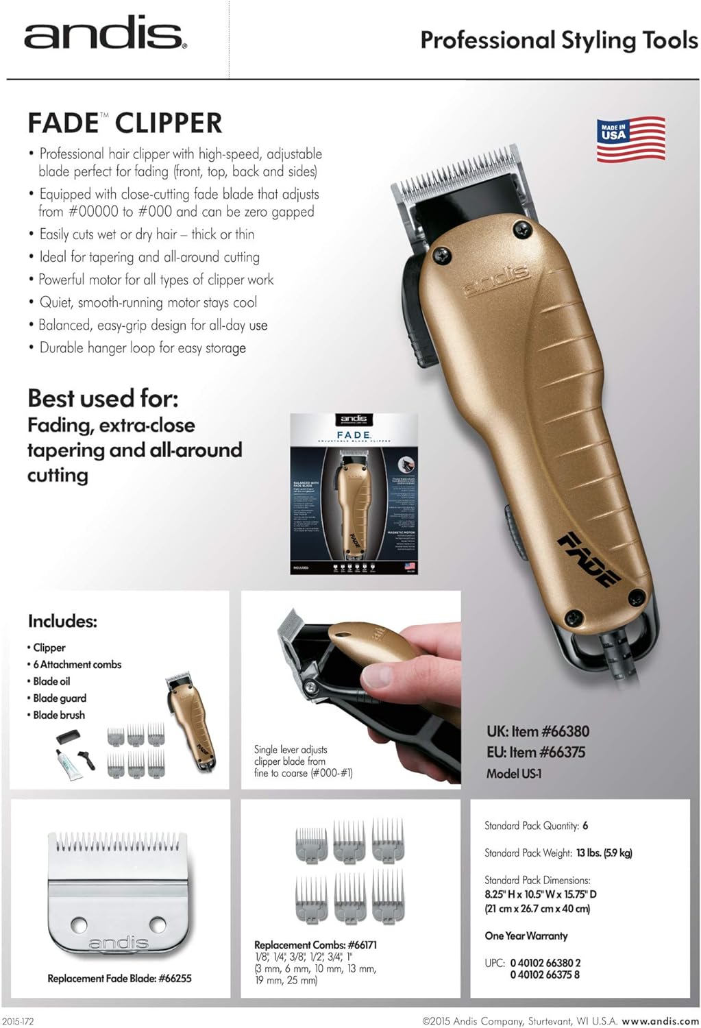 Andis Tagliacapelli Professionale Fade - immagine 5