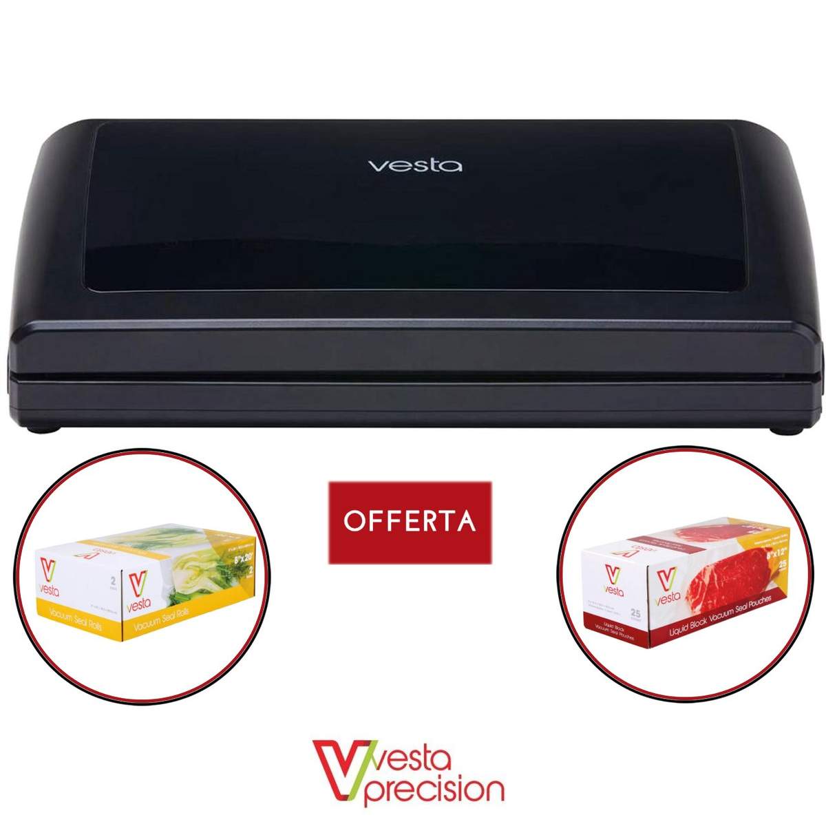 Set barra sottovuoto + sacchetti Vesta - immagine 4