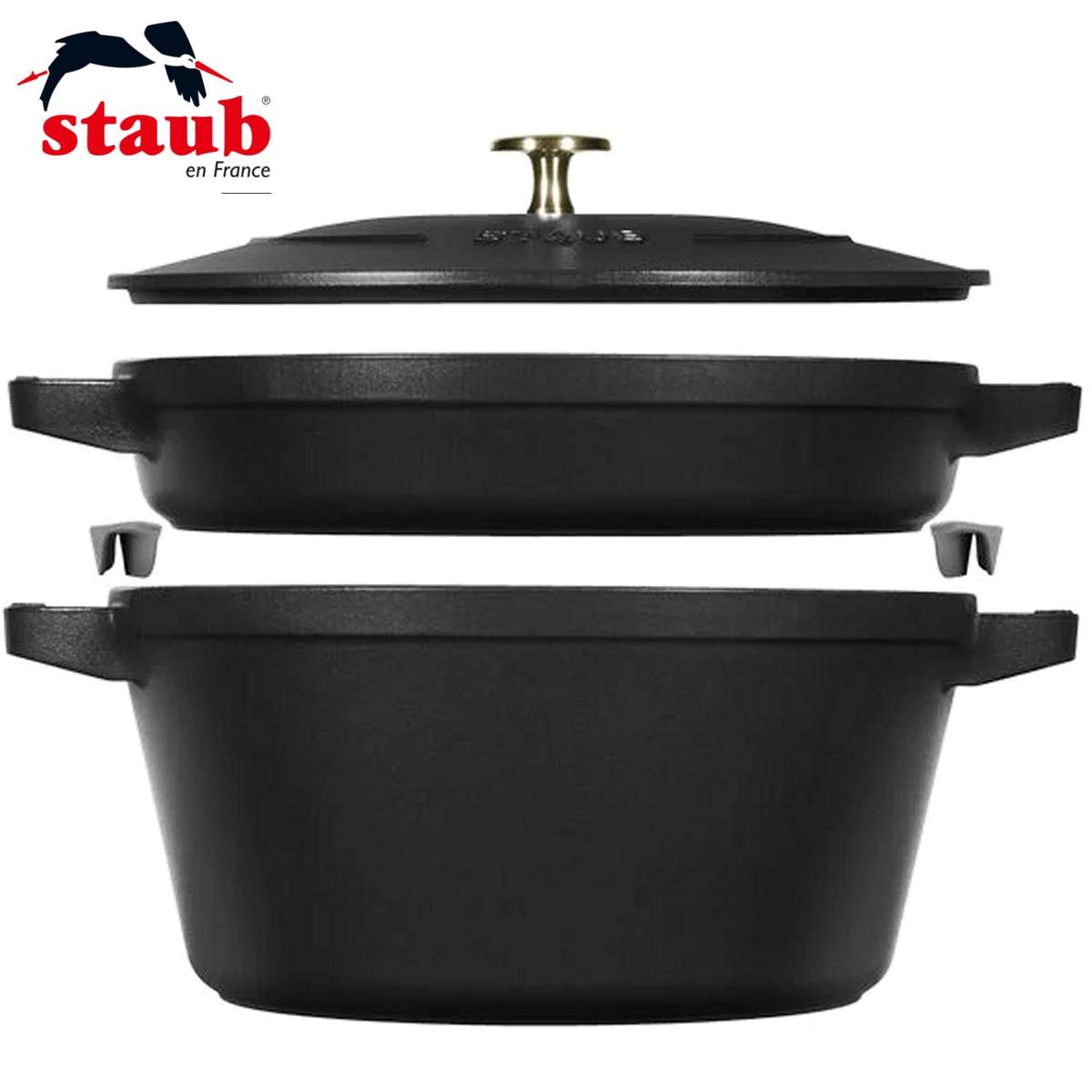 Set pentole in ghisa Staub 2 pezzi impilabili 40508-2 - immagine 3