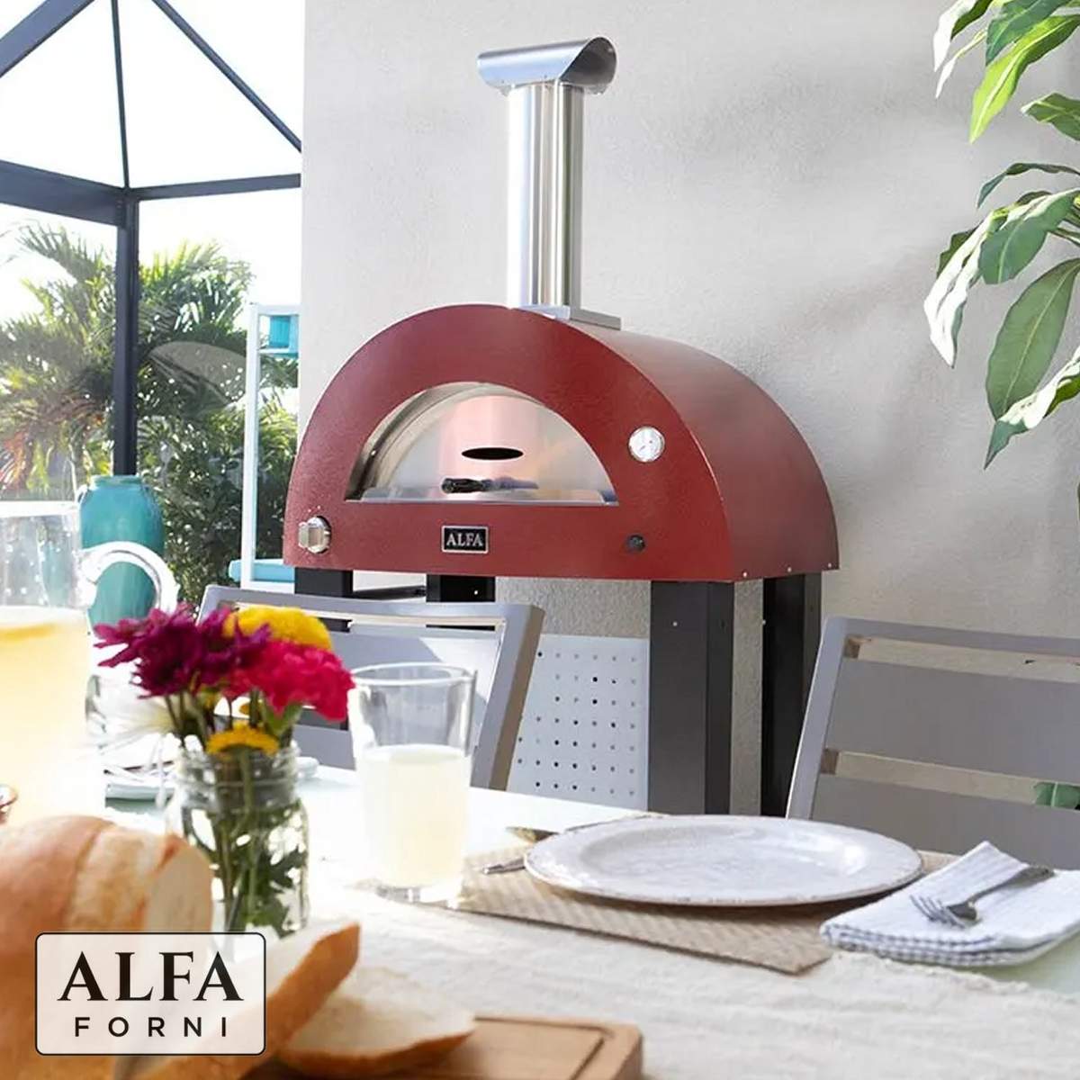 Forno pizza Alfa Forni Moderno 2 pizze a legna o gas/ibrido FXMD-2P-L - immagine 6