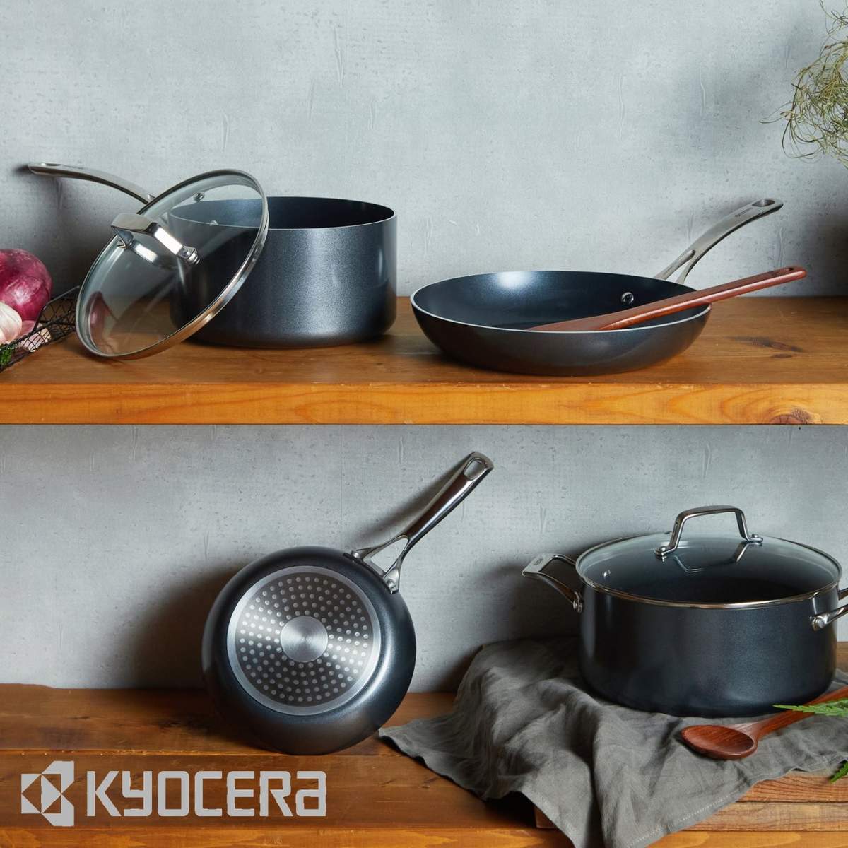 Casseruola Kyocera con rivestimento in ceramica con coperchio CSP0 - immagine 6