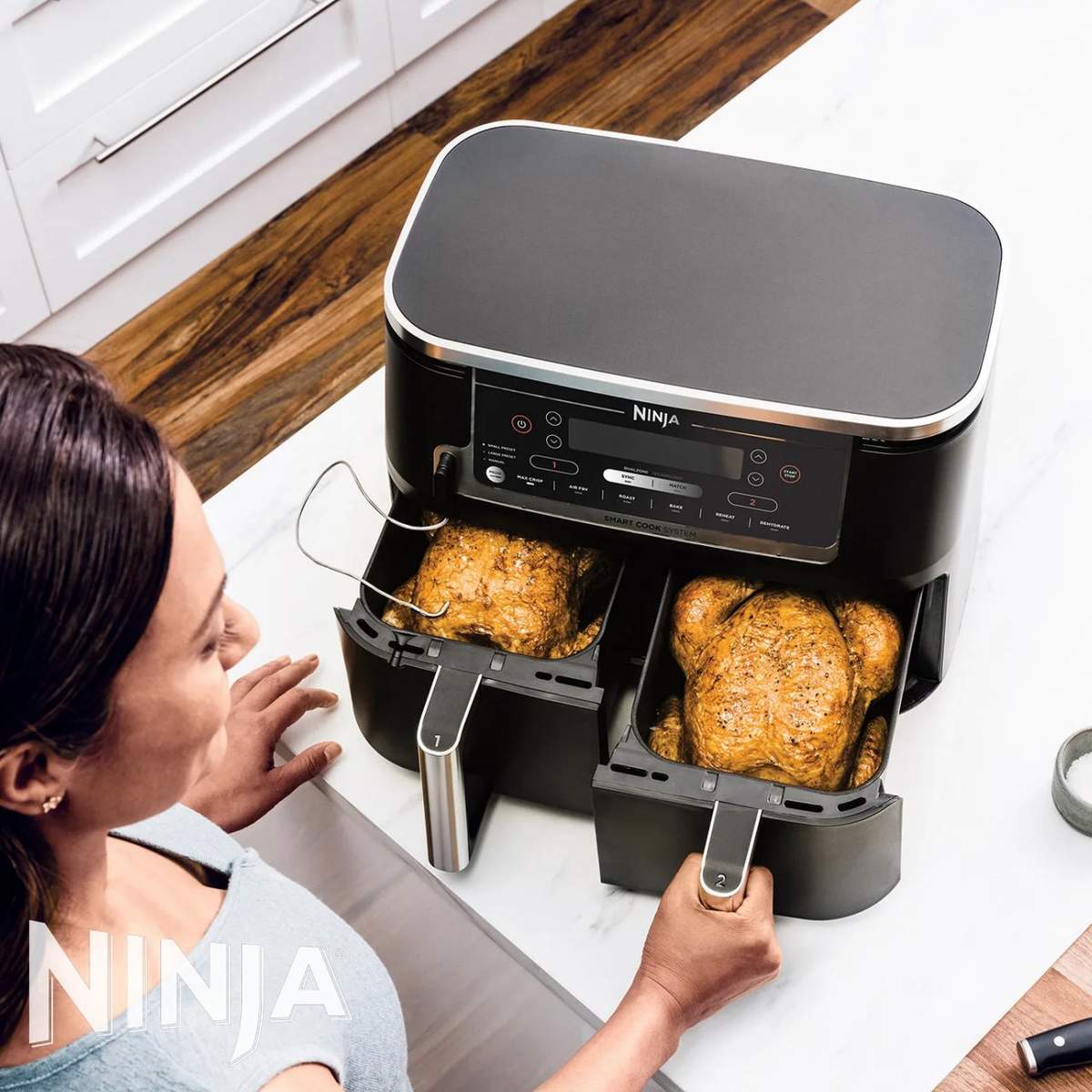 Friggitrice ad aria Ninja Dual Zone Max Pro da 9,5 Lt AF451EU - immagine 6