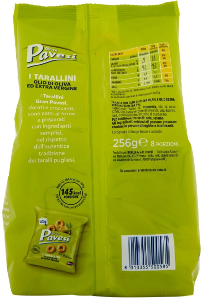 GRAN PAVESI TARALLINI MULTIPACK 256GR - immagine 3