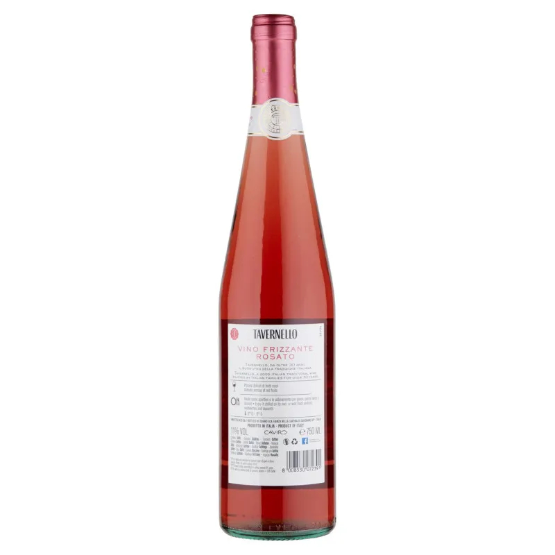 TAVERNELLO VINO FRIZZANTE ROSATO 75CL - immagine 3