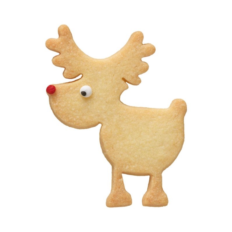 Taglia Biscotto in acciaio inox – Rudolph la Renna piccola cm 9 - immagine 3